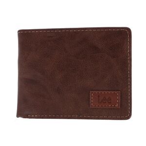 Lee Men's Tumbled Faux Leather Bifold Wallet